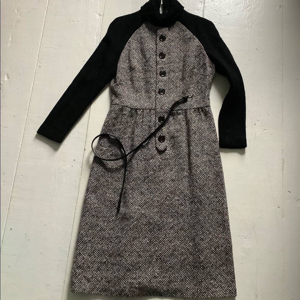 Vintage wool tweed Garfinkles dress gavi 60s midi dress